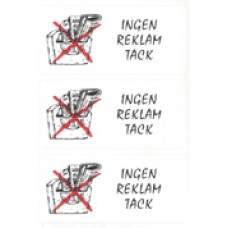 Märketiketter Vario 76x35mm "Ingen reklam tack" 3/fp