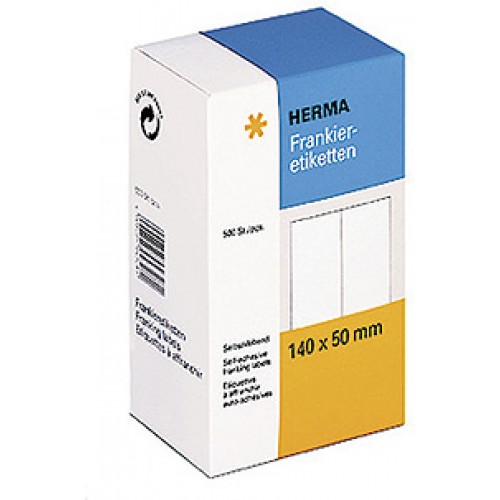 Frankeringsetiketter Herma 4321 dubbel 140x50mm Vit 500/fp