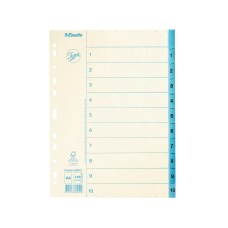 Pärmregister papper Jopa A4, 1-10 tryckta flikar 10/fp