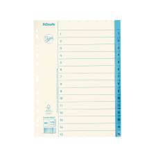 Pärmregister papper Jopa A4, 1-15 tryckta flikar 10/fp