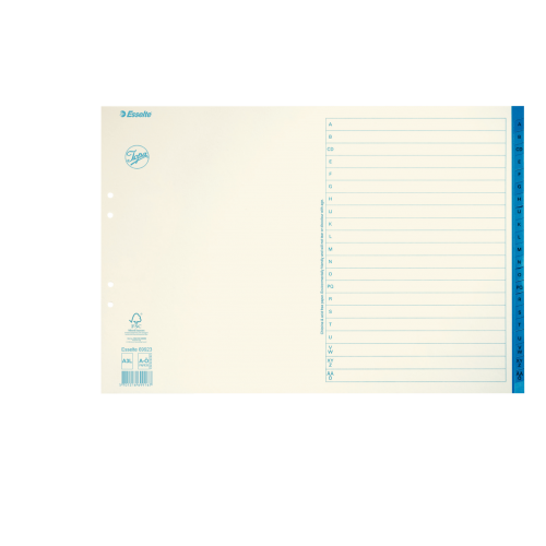 Pärmregister papper Jopa A3L, A-Ö tryckta flikar 10/fp