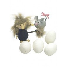 Vaddägg 60x40mm, Vit, 25/fp (till påskpyssel/julpyssel)