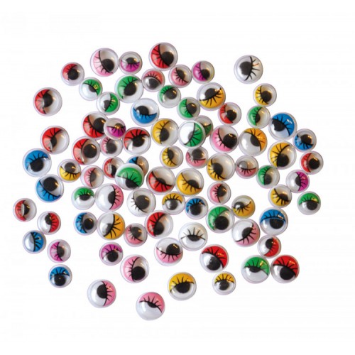 Plastögon färg 2 storlekar 115 par/fp