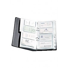 Visitkortspärm för 160 st visitkort, Svart plast