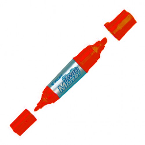 Märkpenna Pilot Begreen Twin Marker Jumbo MFN-15FB-BG Röd 1/fp