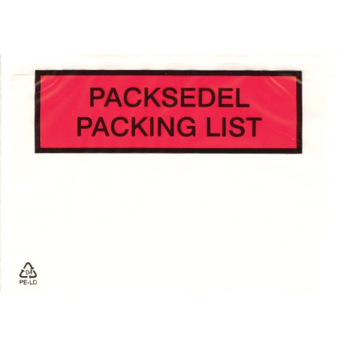 Packsedelkuvert C5 med tryck Packsedelkuvert C5 med tryck