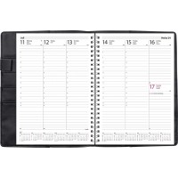 Veckokalender Burde 5870 Weekly A5 Svart konstläder