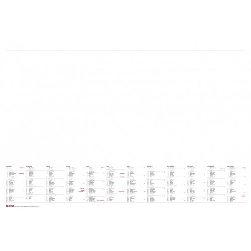 Skrivunderlägg Kalender Elegant Burde 1540, papper, 20 blad