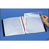 Receptklipp/Displaymapp A4 med flyttbara plastfickor