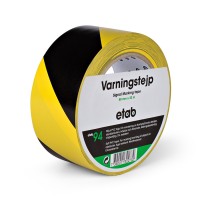 Varningstejp/Golvmarkering ETAB 94 Gul/Svart 33 m x 50 mm 1 rulle/fp