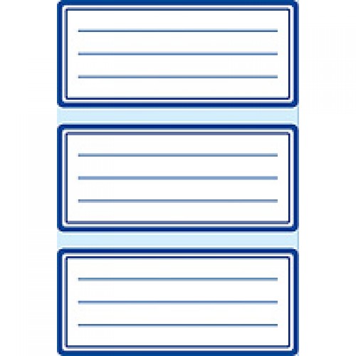 Boketiketter Herma Vario 5798 82x36mm Blå ram, linjerad 18/fp