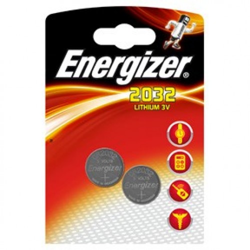 Batteri Energizer Lithium CR2032 (knappcell) 3V, 2/fp