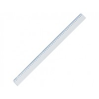 Linjal M+R, plast, 40cm cm/mm-gradering, Klar/Transparent 1/fp