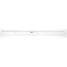 Linjal M+R, plast, 50cm cm/mm-gradering, Klar/Transparent 1/fp
