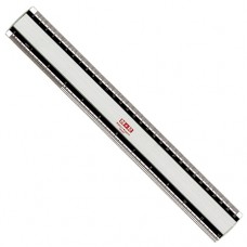 Linjal/Aluminiumlinjal M+R, aluminium, 40cm cm/mm/tum-gradering, med antiglid 1/fp
