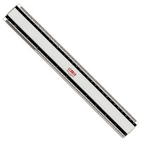 Linjal/Aluminiumlinjal M+R, aluminium, 50cm cm/mm/tum-gradering, med antiglid 1/fp