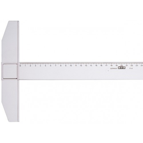 T-linjal/Vinkellinjal M+R, plast, 40cm 1/fp