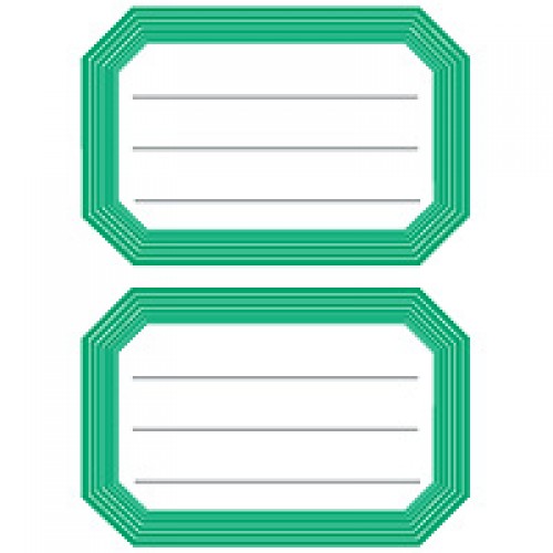 Boketiketter Herma Vario 5716 82x55mm Grön ram, linjerad 12/fp