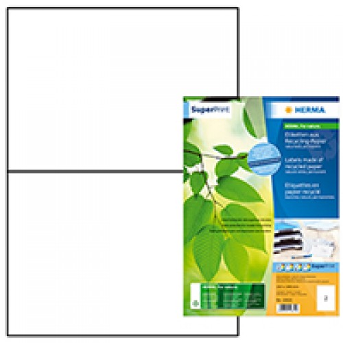 Etikett Herma 10832 Special Miljö A4 210x148mm Vit, 100 ark