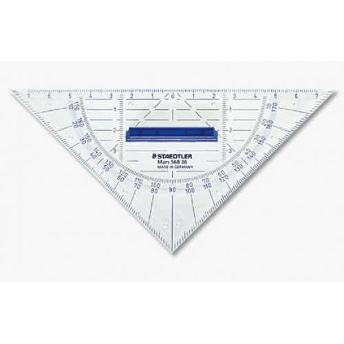 Vinkel / Geometrivinkel Staedtler Mars 568 36, 16cm med handtag Vinkel / Geometrivinkel Staedtler Mars 568 36, 16cm med handtag