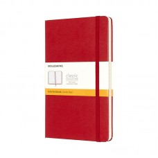 Moleskine Classic Red Ruled Notebook Large, linjerad 13x21cm