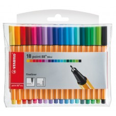 Fineliner Stabilo Point 88 Mini, 18 färger/fp