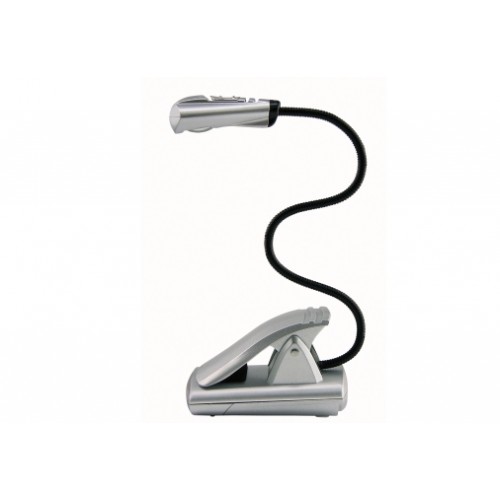 Läslampa/Boklampa LED WEDO, Silver