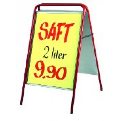 Gatuställ / Gatupratare / Trottoarpratare SIGN 50x70cm Röd