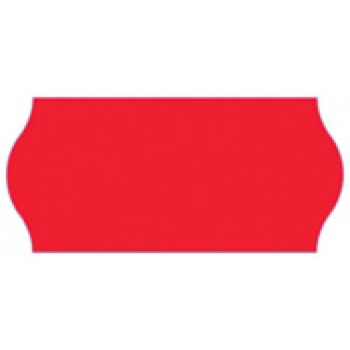 Prisetikett/Metoetikett 22x12mm G2 Lysröd, 7 rullar/fp