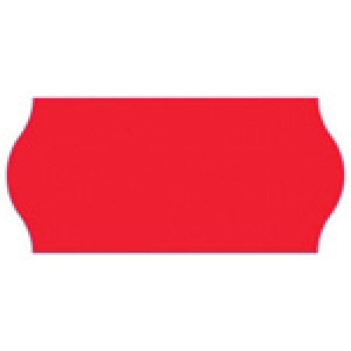 Prisetikett/Metoetikett 26x12mm G2 Lysröd, 6 rullar/fp