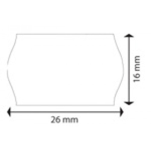 Prisetikett/Metoetikett 26x16mm G1:1 Vit, 36 rullar/fp