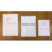 Bubbelpåse / Luftbubbelpåse, 180x265mm (passar A5-format), Vit 100/fp