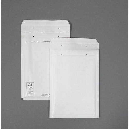 Bubbelpåse / Luftbubbelpåse, 180x265mm (passar A5-format), Vit 100/fp