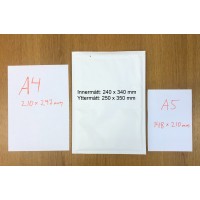 Bubbelpåse/Luftbubbelpåse, 230x340mm (passar A4-format), Vit 100/fp