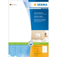 Etiketter Herma 4252 Premium A4 199,6x289,1mm Vit 100 ark/fp Etiketter Herma 4252 Premium A4 199,6x289,1mm Vit 100 ark/fp