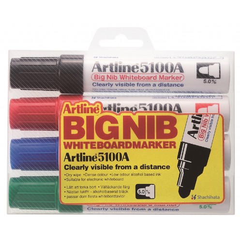 Whiteboardpennor Artline EK-5100A/4W Big Nib Rund spets 4/fp