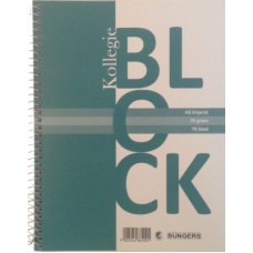 Kollegieblock A5, 70 blad linjerat 1/fp