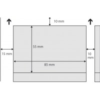 Visitkort Sigel Mikro DP830, 185g, 85x55mm Raka hörn, Vit 150st