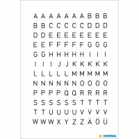 MärketikettHerma Vario 4154 Bokstäver A-Z (ÄÖÜ) 10mm, 2 ark/fp