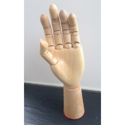 Modellhand Man, vänster hand, av trä 30cm