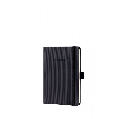 Anteckningsbok Conceptum Hardcover 10,8x15,1cm, Olinjerad, Svart