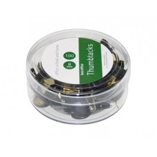 Häftstift, 8mm, Ø 10mm, metall/plast, Svart, 100/fp