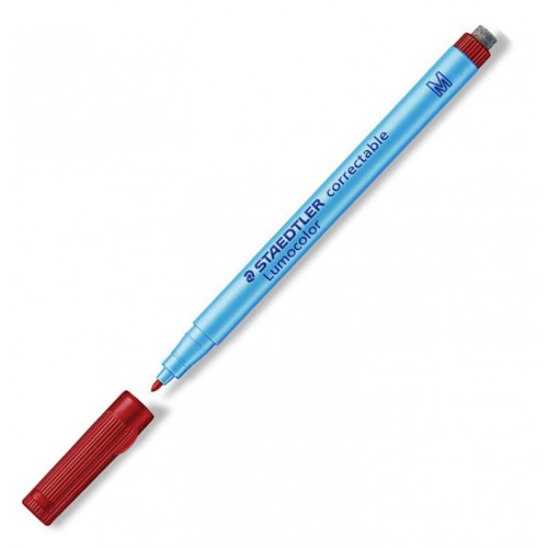 Märkpenna Staedtler Lumocolor correctable 305 M-2 Medium Röd Märkpenna Staedtler Lumocolor correctable 305 M-2 Medium Röd