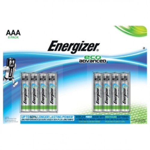 Batterier Energizer EcoAdvanced AAA LR3 8/fp