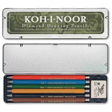 Stifthållare/Tryckpenna Koh-I-Noor Versatil 5217 (5217P) 2,0mm, 6 färger/fp + radergummi