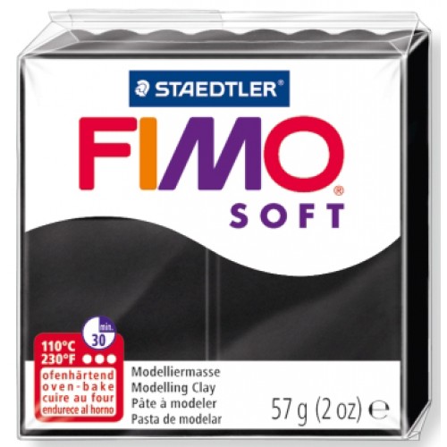 Fimo Soft modellera Black (8020-9), 57g