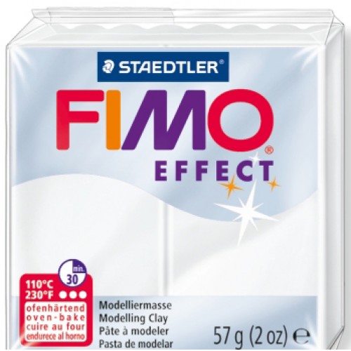 Fimo Effect modellera Translucent White (8020-014), 57g