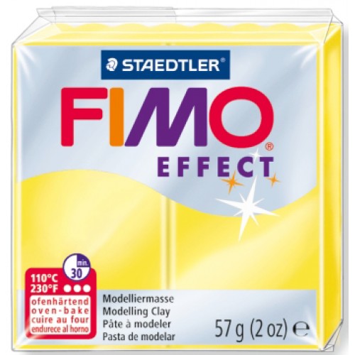 Fimo Effect modellera Translucent Yellow (8020-104), 57g