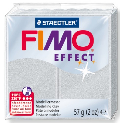 Fimo Effect modellera Metallic Silver (8020-81), 57g