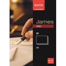 Brevpapper: James Velin Elco Kort (skrivkort) A6, 20 kort/ask